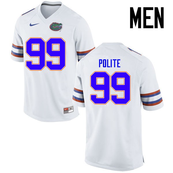 Florida Gators Men #99 Jachai Polite College Football Jerseys White